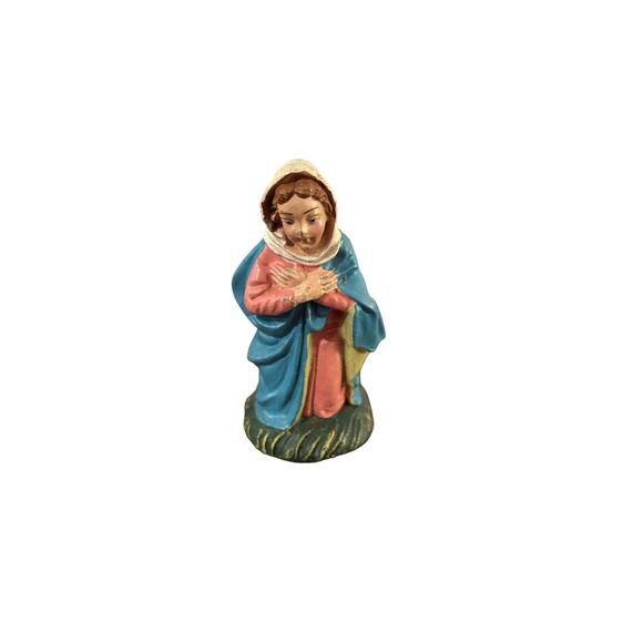 Vintage Paper Machete Nativity Scene Figures Set of 5! - Picture 5 of 16